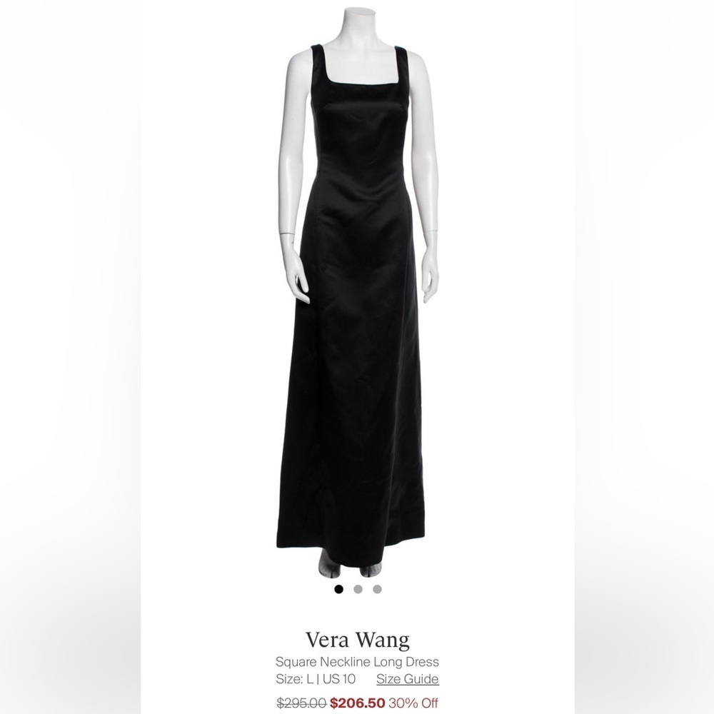 VERA WANG SQUARE NECKLINE BRIDESMAID OR FORMAL GOWN SIZE DESIGNER 10